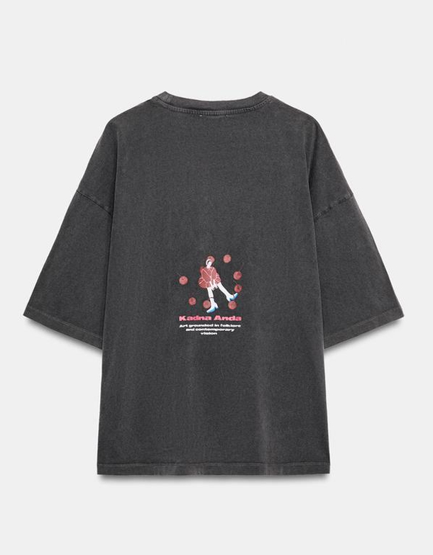 T-shirt effetto slavato